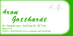aron gotthardt business card